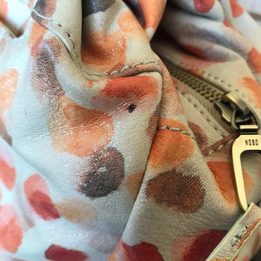 HOBO Darling Small Leather Satchel Crossbody, Dotted Shimmer - Picture 15 of 16